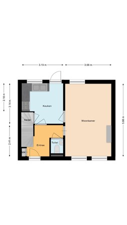 Floorplan - Zuidkade 2, 3465 JD Driebruggen